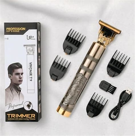 Vintage T9 Professional Hair Trimmer for Men | Cordless Rechargeable ...