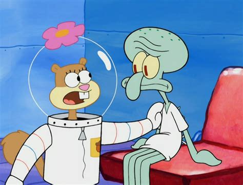 Squidward 和 Sandy 做