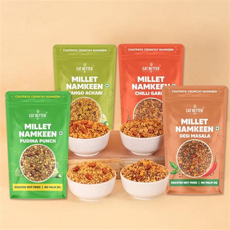 Eat Better Co – Millet Namkeen Combo – Four Flavours – Desi Masala ...