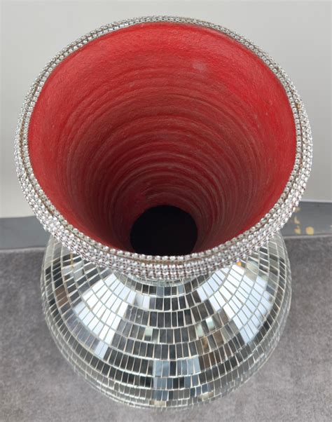 Monumental Art Deco Style Micro Mosaic Mirrored Over Clay Urns, a Pair ...