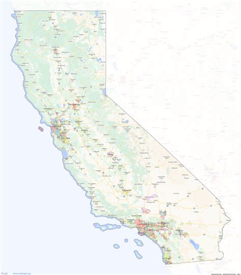 Riverside County, California – Cities Map – shown on Google Maps