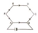 A square wire loop of length lis connected across battery of emf ∈ at ...