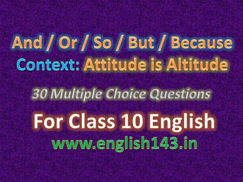 Attitude is Altitude - Conjunctions or Linkers usage practice for class ...
