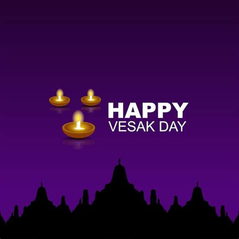 Felice giorno di vesak biglietto di auguri e poster design per il ...