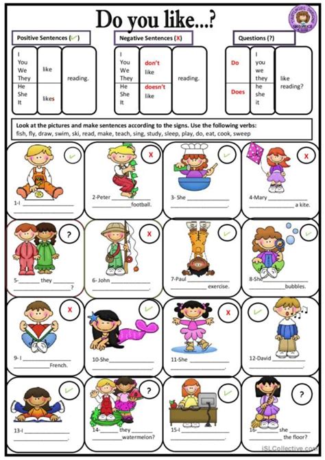 What Do You Like Worksheets 的图像结果