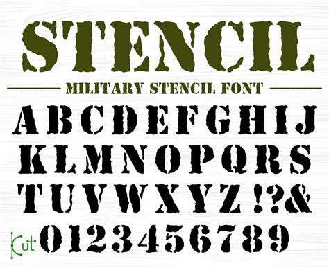 Stencil Font Army Font Military Font Military Stencil Font Army Stencil ...