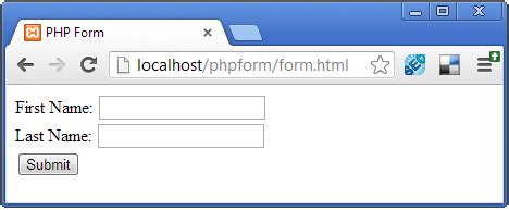 PHP Form Tutorial 的图像结果