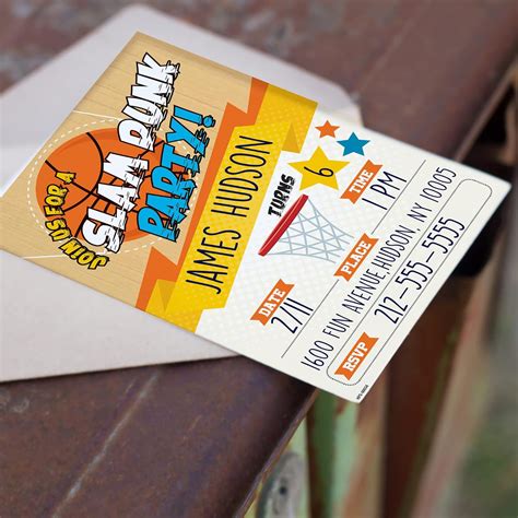 Buy Basketball Birthday Invitations with Envelopes - (Pack of 20 ...