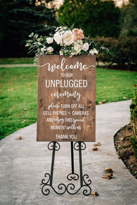 Unplugged Wedding Sign Unplugged Ceremony Sign Vertical - Etsy