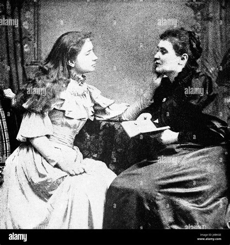This historical image illustrates Helen Keller with her teacher, Anne ...