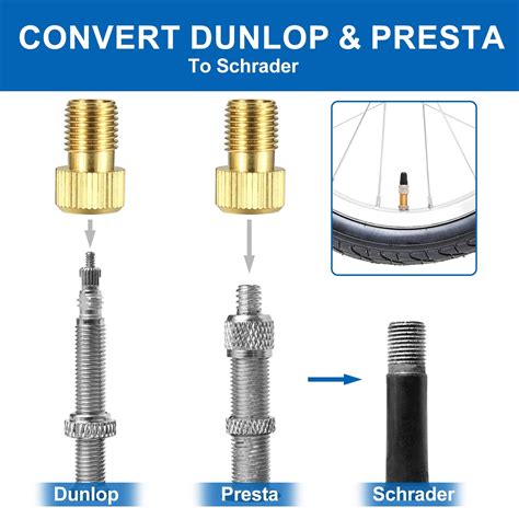 Snapklik.com : Bike Valve Adapter Set, 25pcs Presta Valve Adapter ...