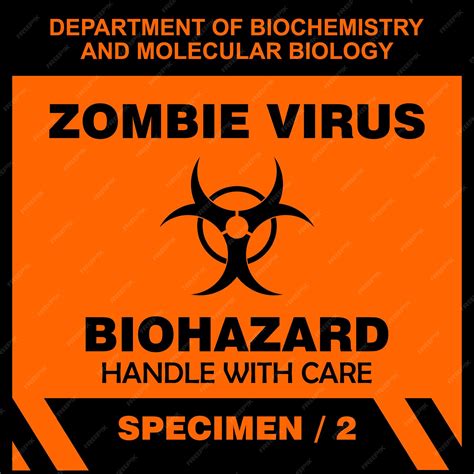 Premium Vector | Danger zombie virus sign vector