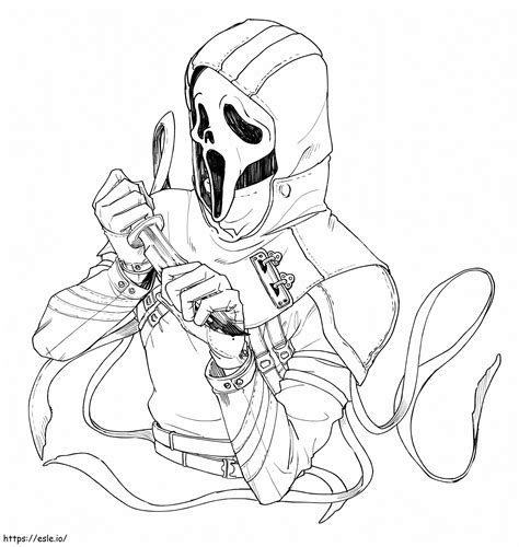 Horror Ghostface coloring page