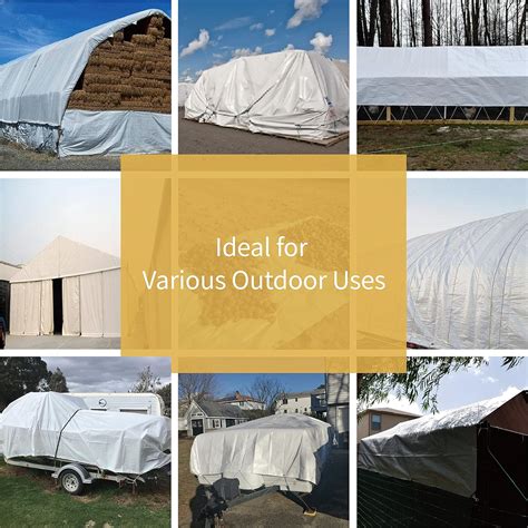 Buy GUARD SHIELD Heavy Duty Tarp 10x10 Feet White Multi Purpose Thick ...