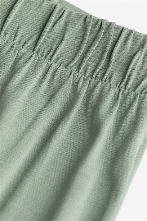 Women's Khaki green Loose Fit trousers | H&M IN