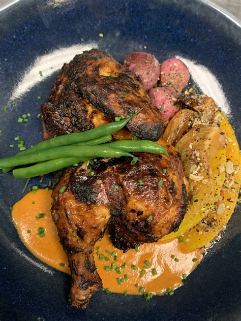Roasted Half-Chicken With Creamy Grits – Recipes for Club + Resort Chef