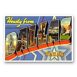 Postcard Fair GREETINGS FROM DALLAS vintage reprint set of 20 identical ...