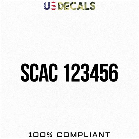SCAC Number Decal Sticker, 2 Pack – US Decals