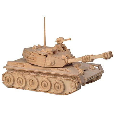 MYADDICTION DIY 3D Wooden Jigsaw Military Tank Modeling Construction ...