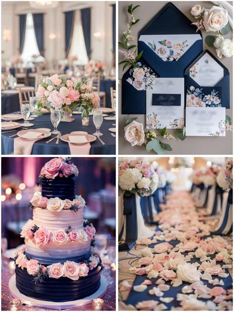 Chic Navy Blue and Blush Pink Wedding Ideas You'll Love
