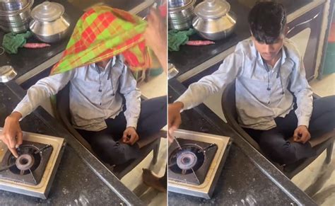 बिना लाइटर-माचिस के लड़के ने उंगली से जला दिया चूल्हा, लोग पूछ रहे हैं ...