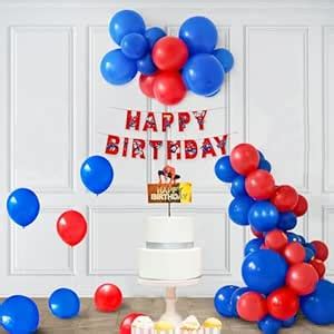 PT Happy Birthday Banner Spider Super Hero Birthday Decorations Super ...
