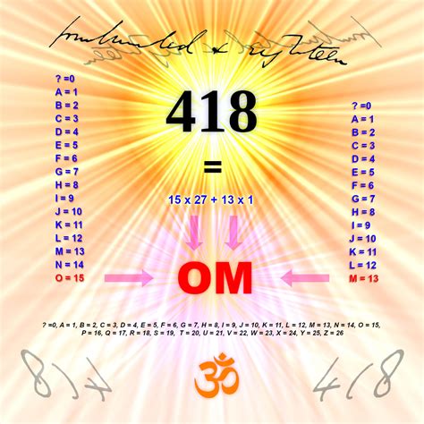 418 = OM in Base 27. I made this pic to show how the "magic number" 418 ...