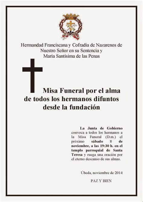 Misa De Funeral En Ingles at Jodi Detweiler blog