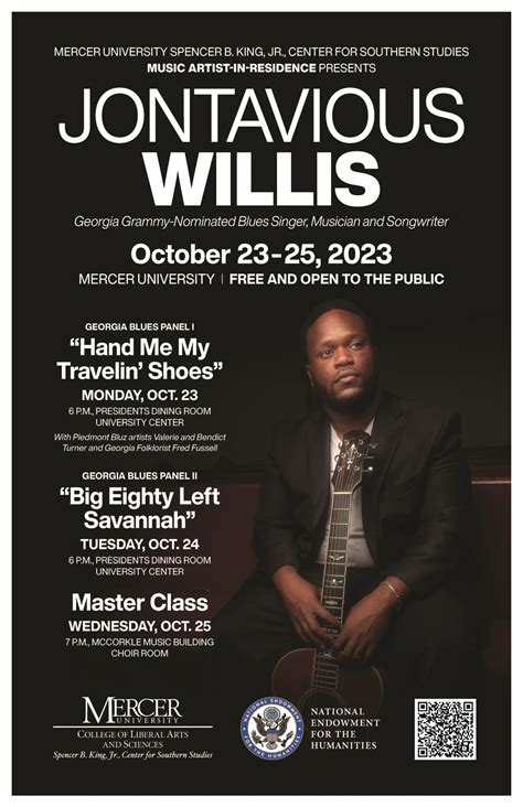 Master Class with Jontavious Willis | Mercer Events