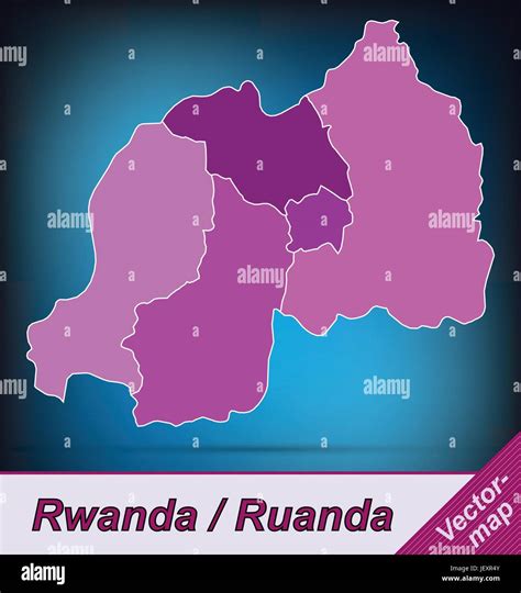 border map of rwanda with borders in violet Stock Vector Image & Art - Alamy