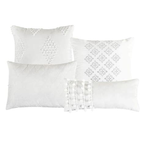 7-Piece Eleanor White Comforter Set, King