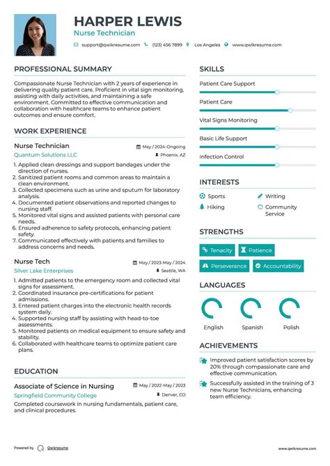 10+ Nurse Technician Resume Samples & Templates for 2025