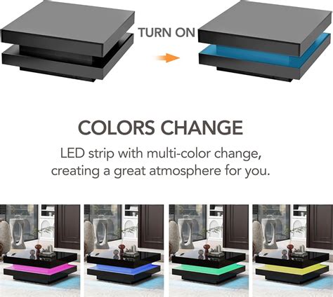 Bellemave LED Coffee Table for Living Room, Wood India | Ubuy