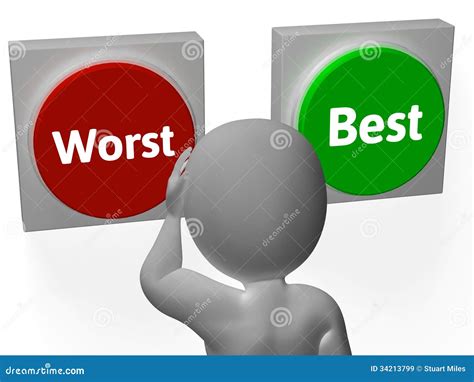 Worst Best Buttons Show Worse or Better Stock Illustration - Illustration of winner, leader ...