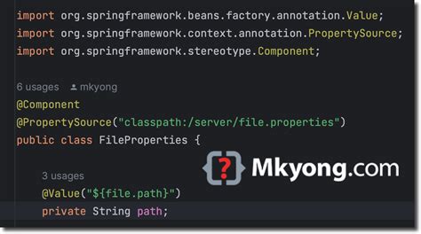 Image result for Spring Properties File Example