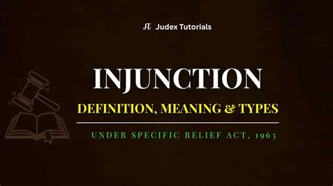 Definition of Injunction With Types Under Specific Relief Act