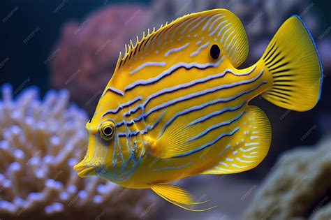 Premium AI Image | Zebrasoma salt water aquarium fish