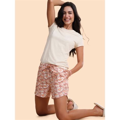 Buy Enamor Mid Rise Mid Thigh Length Adjustable drawstring Hangout ...
