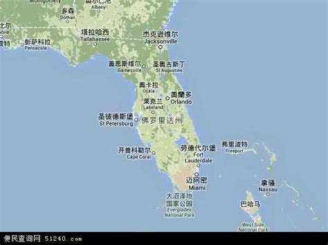 佛罗里达地图 - 佛罗里达卫星地图 - 佛罗里达高清航拍地图