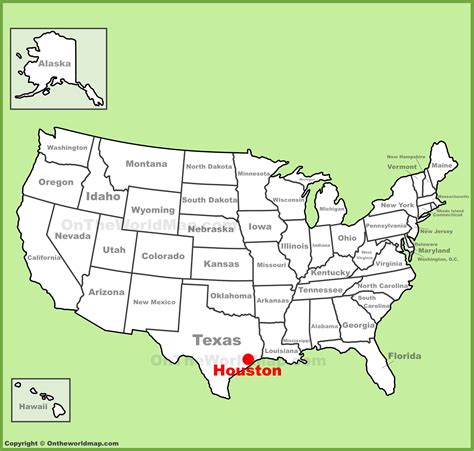 Map Of America Houston