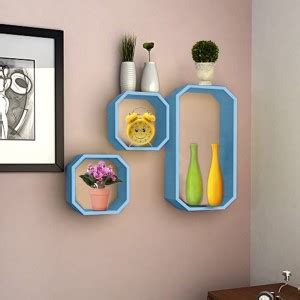 Wooden World Wooden World Cube Floating, Wall Shelf, for Living Room ...