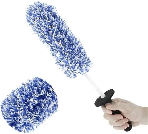 Purozo Premium Car Wheel Rim Brush with Soft Microfiber Bristles for ...