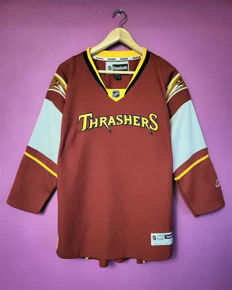Youth L/XL Atlanta Thrashers Alternate NHL Reebok Jersey - Etsy