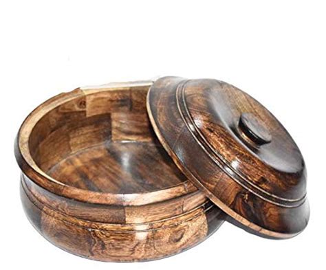 QUALITY HANDICRAFTS WOODEN CHAPATI BOX / CASEROLE BOX / ROTI BOX MADE ...