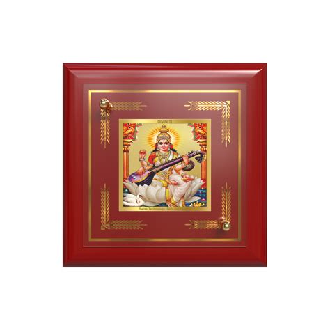 Goddess Saraswati | Divine Mother of Wisdom & Arts Tabletop Frame in 2 ...