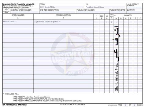 Image result for Army Hand Receipt Form Example