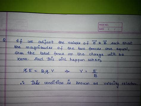 find the condition under which the charged particles moving with ...