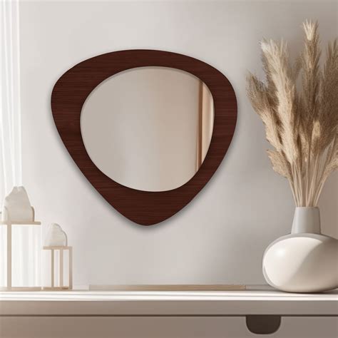 Scandinavian Classic Oval Shaped Wooden Wall Mirror – Vibecrafts
