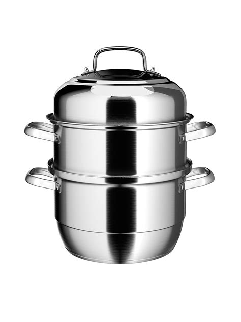 VENTION Large Indution Steamer Pot(28cm), 3 Tier Steamer for Cooking ...