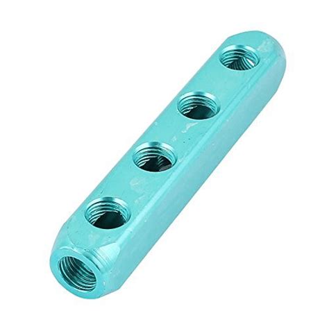 1/4BSP Threaded 4 Way Quick Connect Air Hose Manifold Block Splitter ...